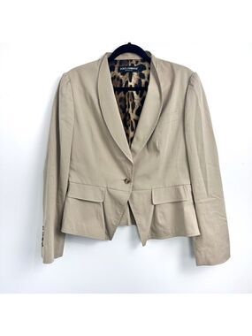 Dolce & Gabbana Tan Single Button Blazer with Shawl Collar Sz 48 Euro